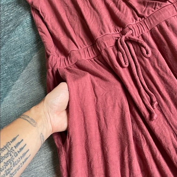 Michael Stars Cozy Jersey Knit Jumpsuit in Deep Burgundy - Picture 9 of 10